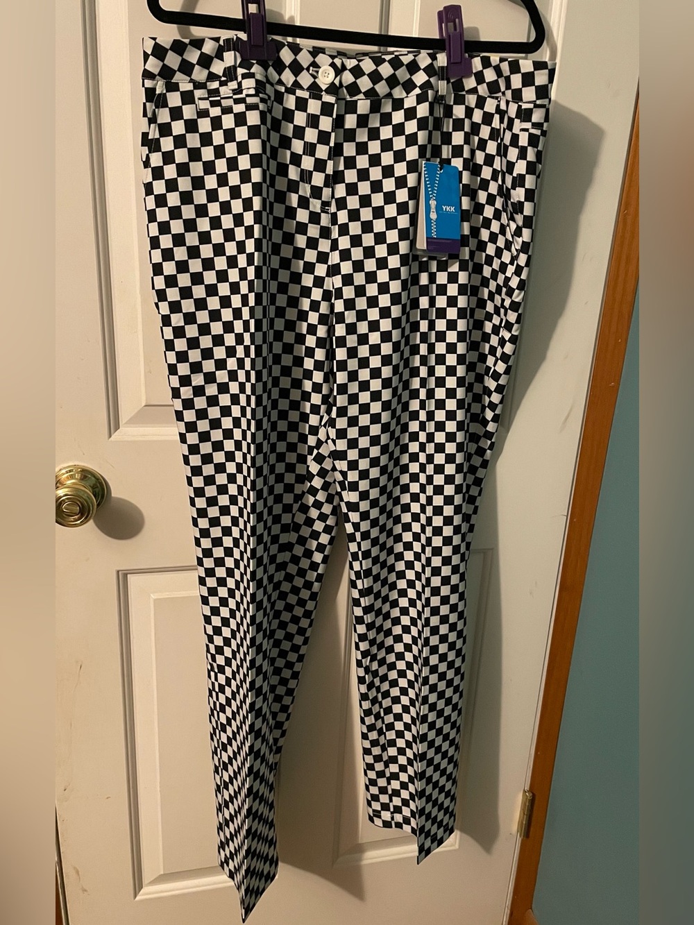 Black & White Checkerboard Lesmart Women’s Golf Pants